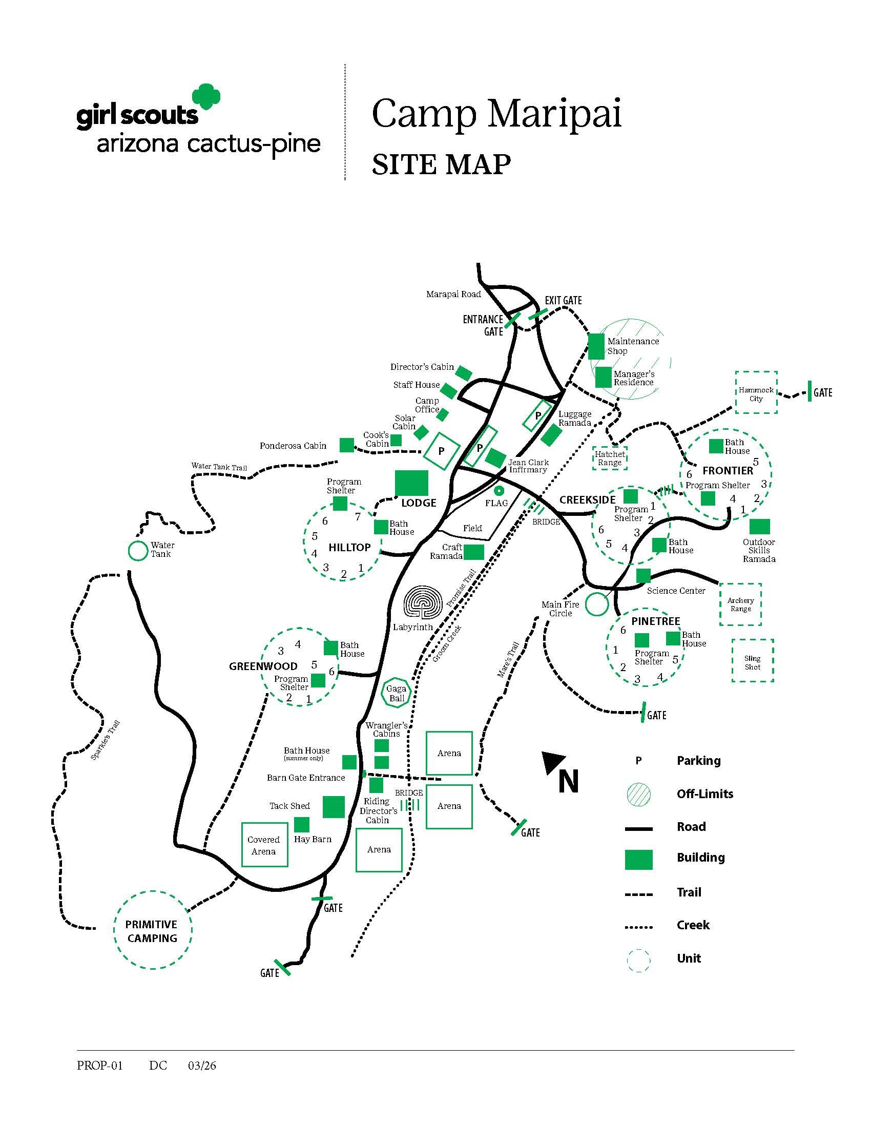 Camp Maripai Map