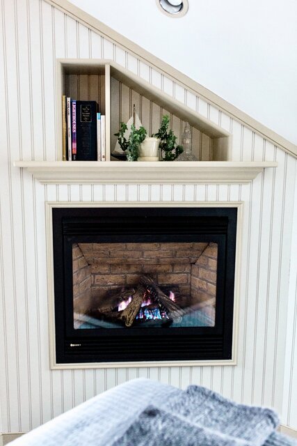 Fireplace in our Three Sisters Room