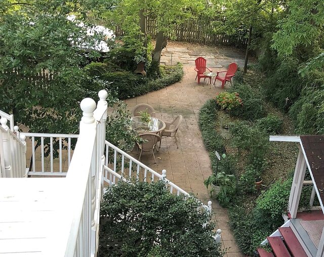 Garden View from Balcony - Parking Behind Garden