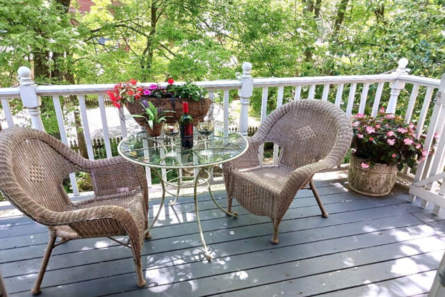 Gardener's private, gated balcony