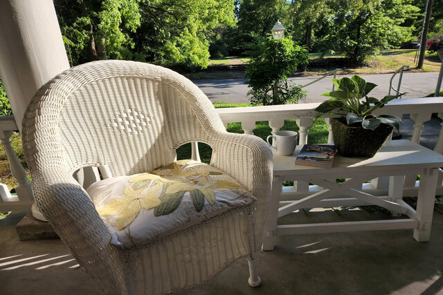 Rosemont front porch with neighborhood street view