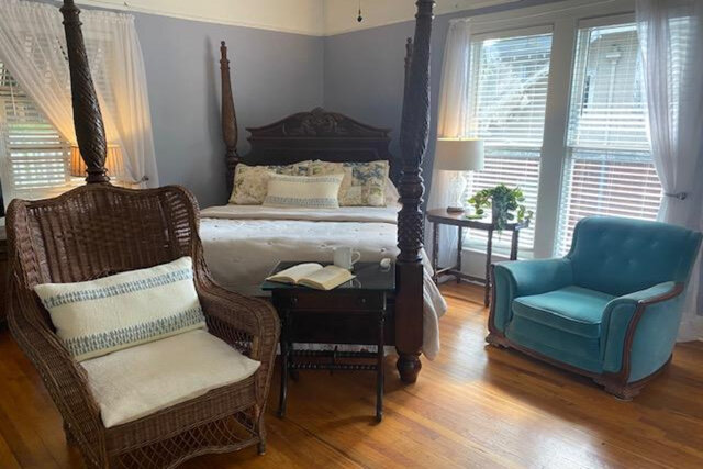 Large suite with treetop views from all windows