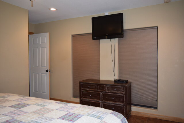 Master bedroom dresser with TV