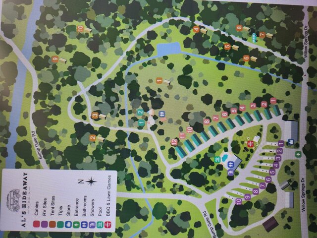 layout of Al's Hideaway