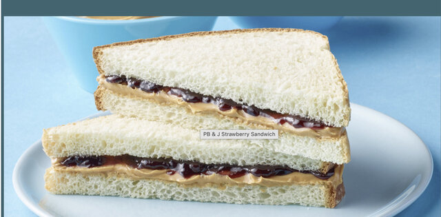 peanut butter grape jelly sandwich