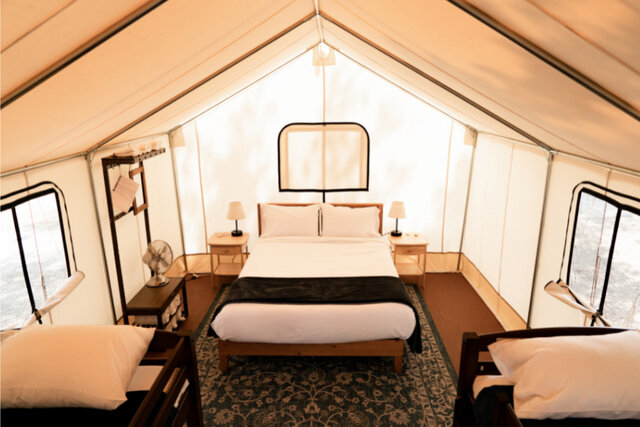 Image 2 for Standard Tent with Queen & 2 Bunks