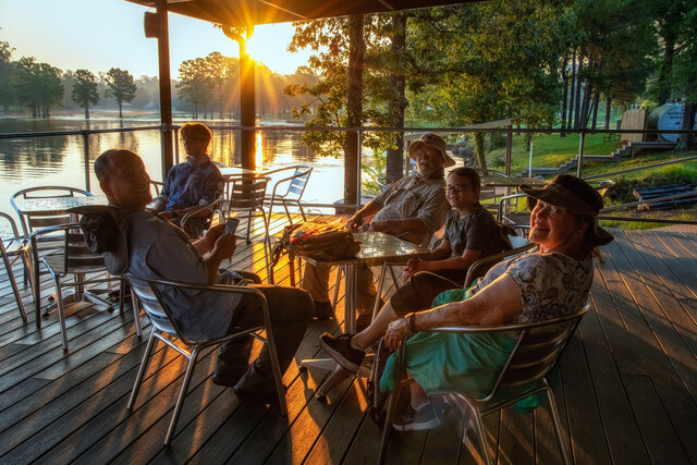 Venue on Toledo Bend, waterfront patio