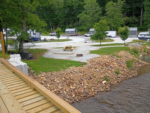 Image 8 for RV 13)  Pull through Creek Front RV Site #13 ( 40ft)