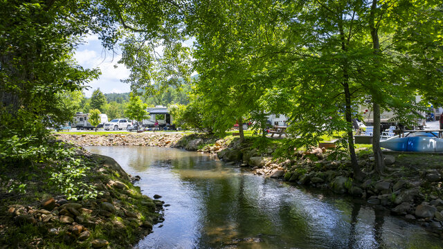 Image 1 for RV 07) Creek front RV Site #7 ( 50ft)