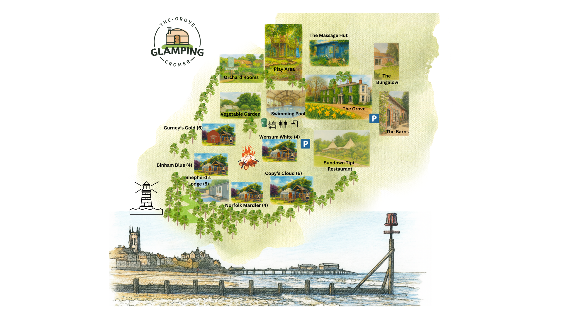 The Grove Glamping Map
