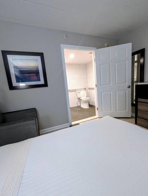 photo showing bathroom door entryway