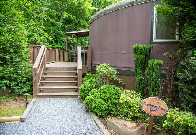 Image 3 for Creekside Cove Luxury Yurt w/Hot Tub in Nantahala