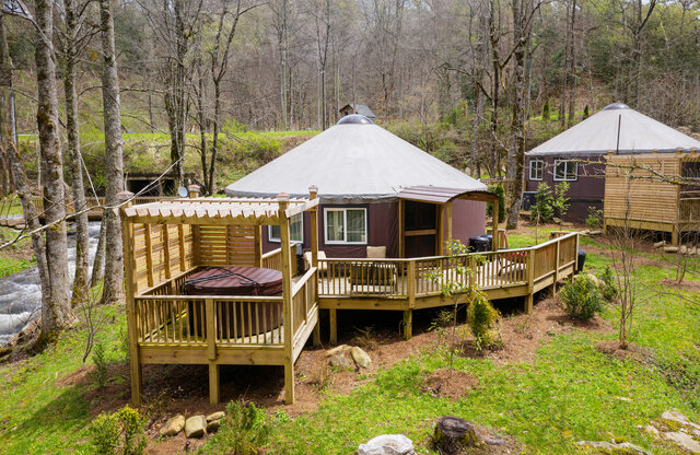 Image 4 for Otter Creek Luxury Yurt-Creekfront - Nantahala