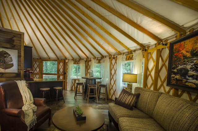 Image 3 for Spring Ridge Yurt-True Glamping-Hot Tub-Nantahala