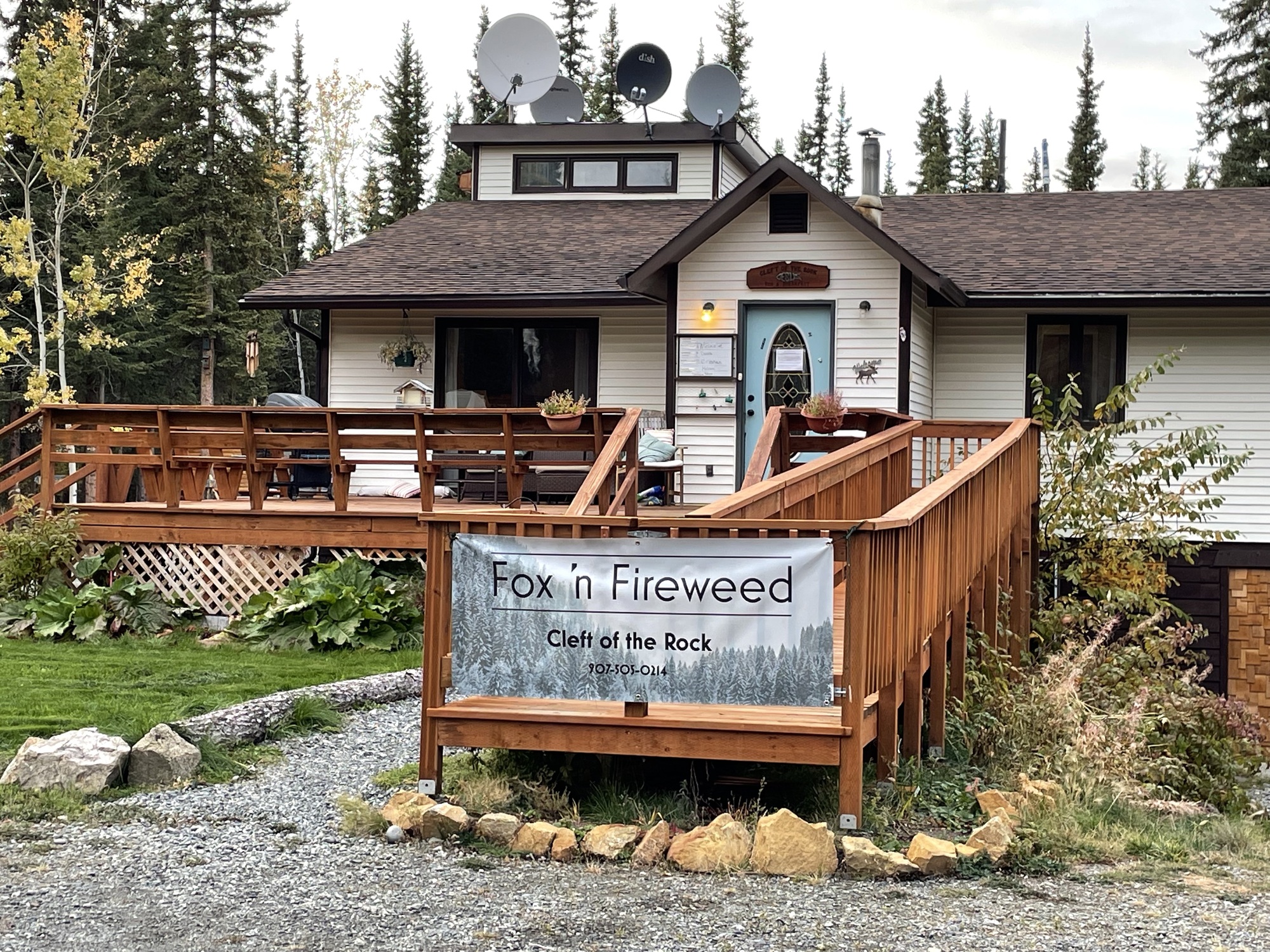 Cleft Of The Rock Bed and Breakfast in Tok, Alaska Bears Den Apt Suite of Main house