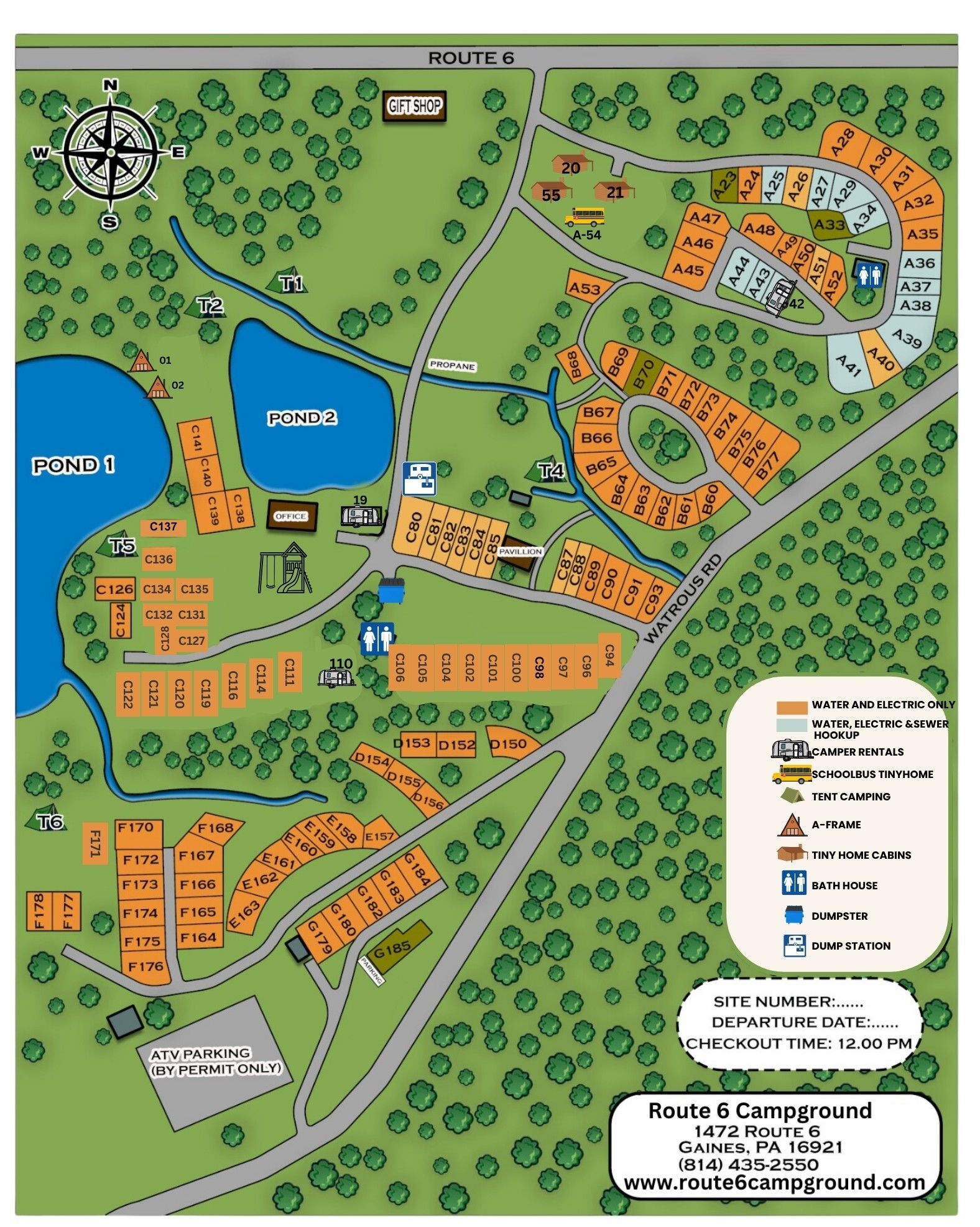 Campground Site Map