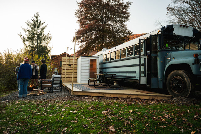 Image 4 for 54 Tiny Home | School bus with Bedroom and Sauna
