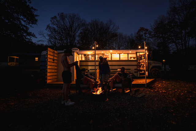 Image 5 for 54 Tiny Home | School bus with Bedroom and Sauna