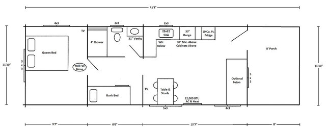Image 17 for Teal Log Cabin #118