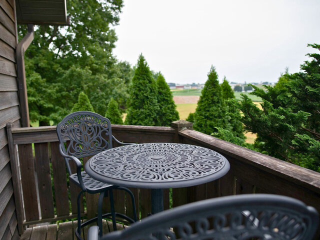 Private Balcony with Table & Chairs