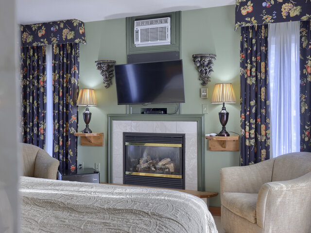 Gas Fireplace and Flatscreen TV