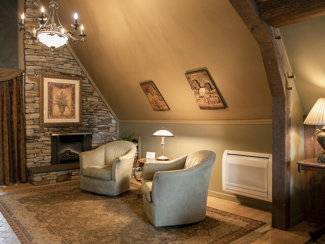 A Spacious Sitting Area with Flatscreen TV