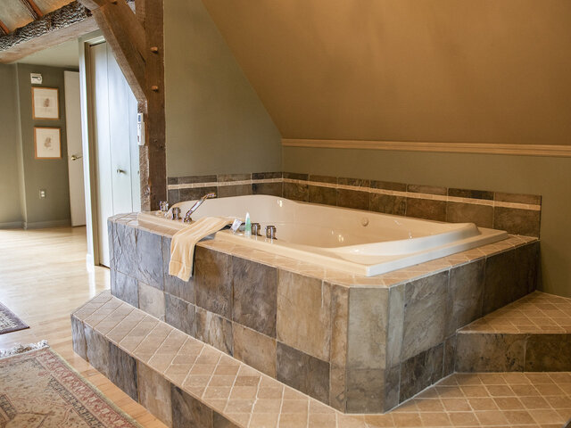Tiled Tub is a Feature of the Room