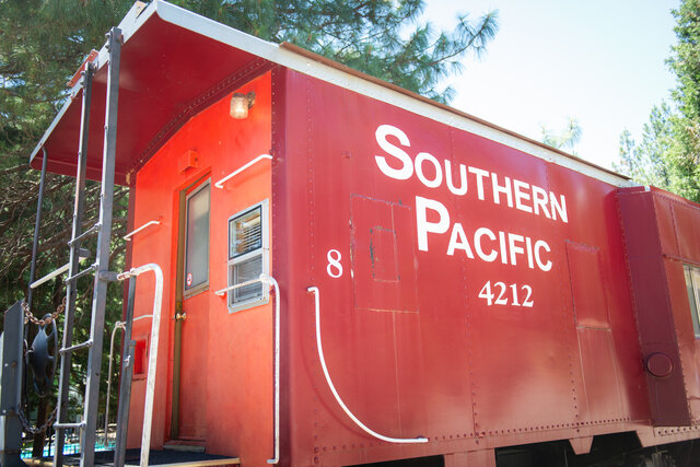 Image 2 for 08) Caboose #8 (2 Full Beds) - Red Bay Window Caboose