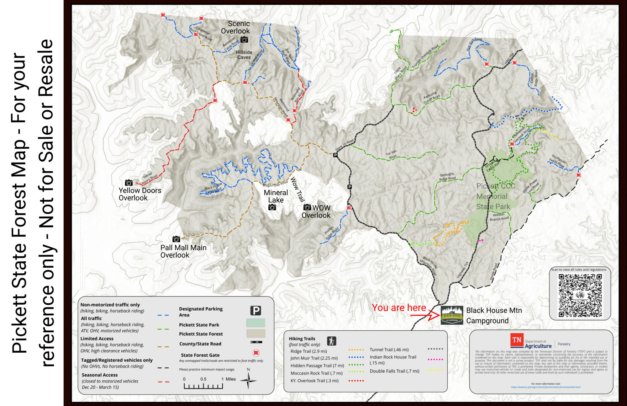 Image for 11x17 Pickett Forest trail map lamination service