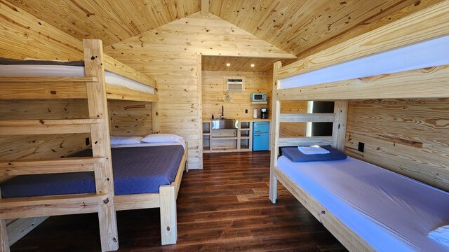 Image 1 for B. Rustic Cabin 02 -  1 Queen, 3 Twin XL, Kitchenette, Full Bath