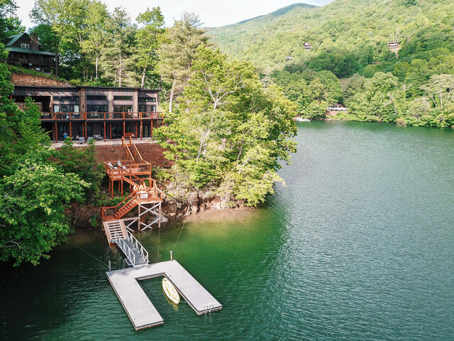 Encore Lakefront Cabin Rental with Lakeside Dock