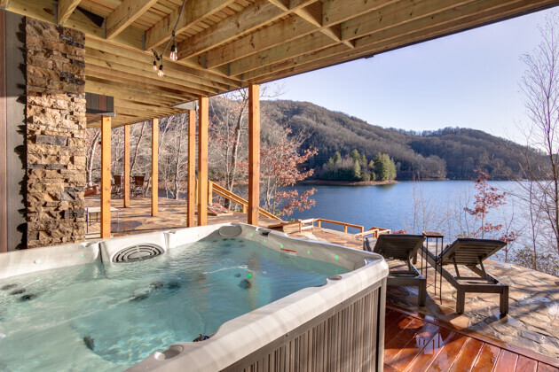 Encore Lakefront Cabin Rental with Hot Tub