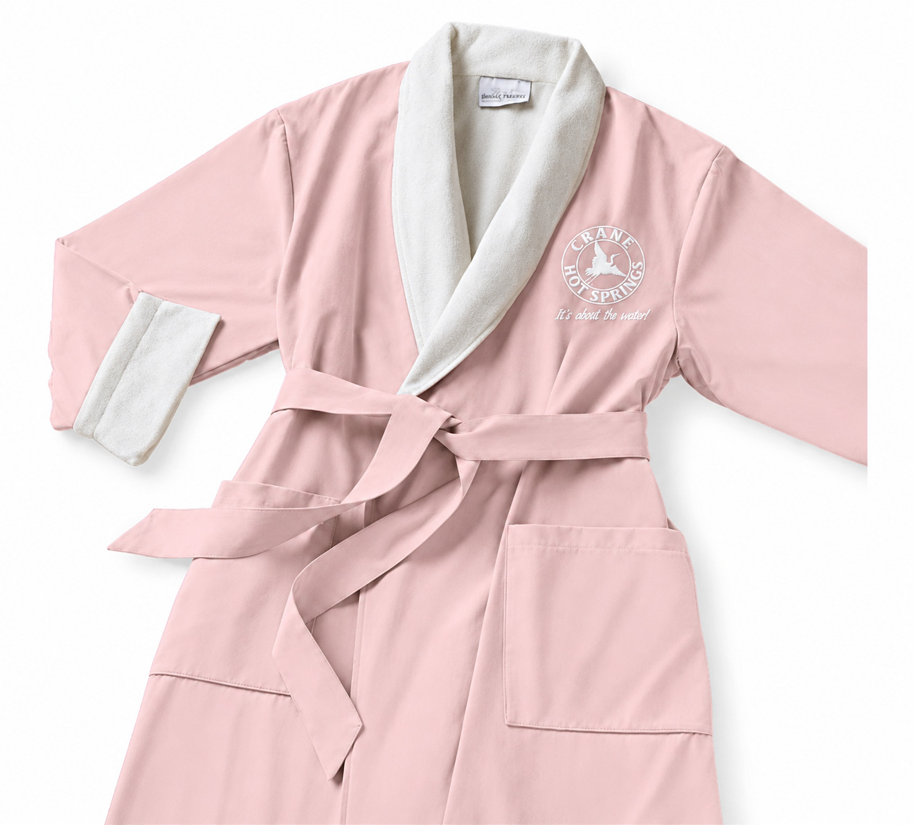 Image for Crane Bathrobe w/ Logo Pink