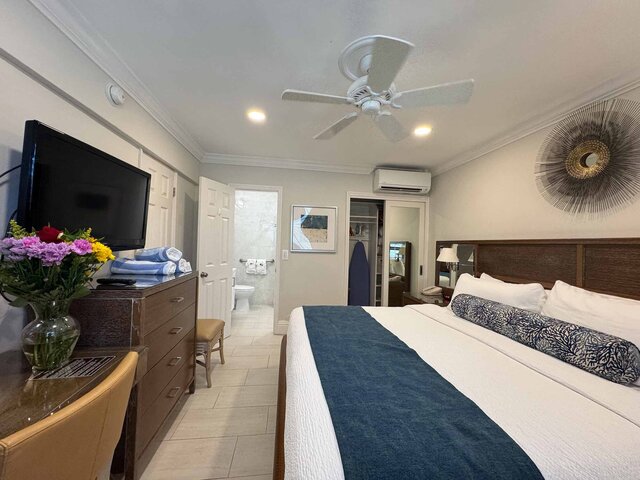 Image 2 for RM 36  Hotel Room Courtyard King Bed