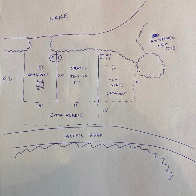 Image 2 for F01 LAKESIDE - RV BACK IN or TENT SITE