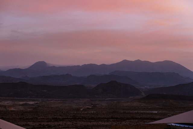 Christmas Mountains Sunset