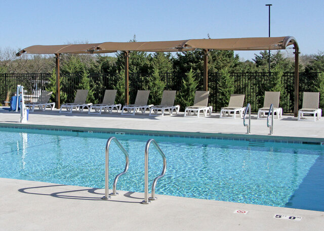 Salt water pool for resort guests