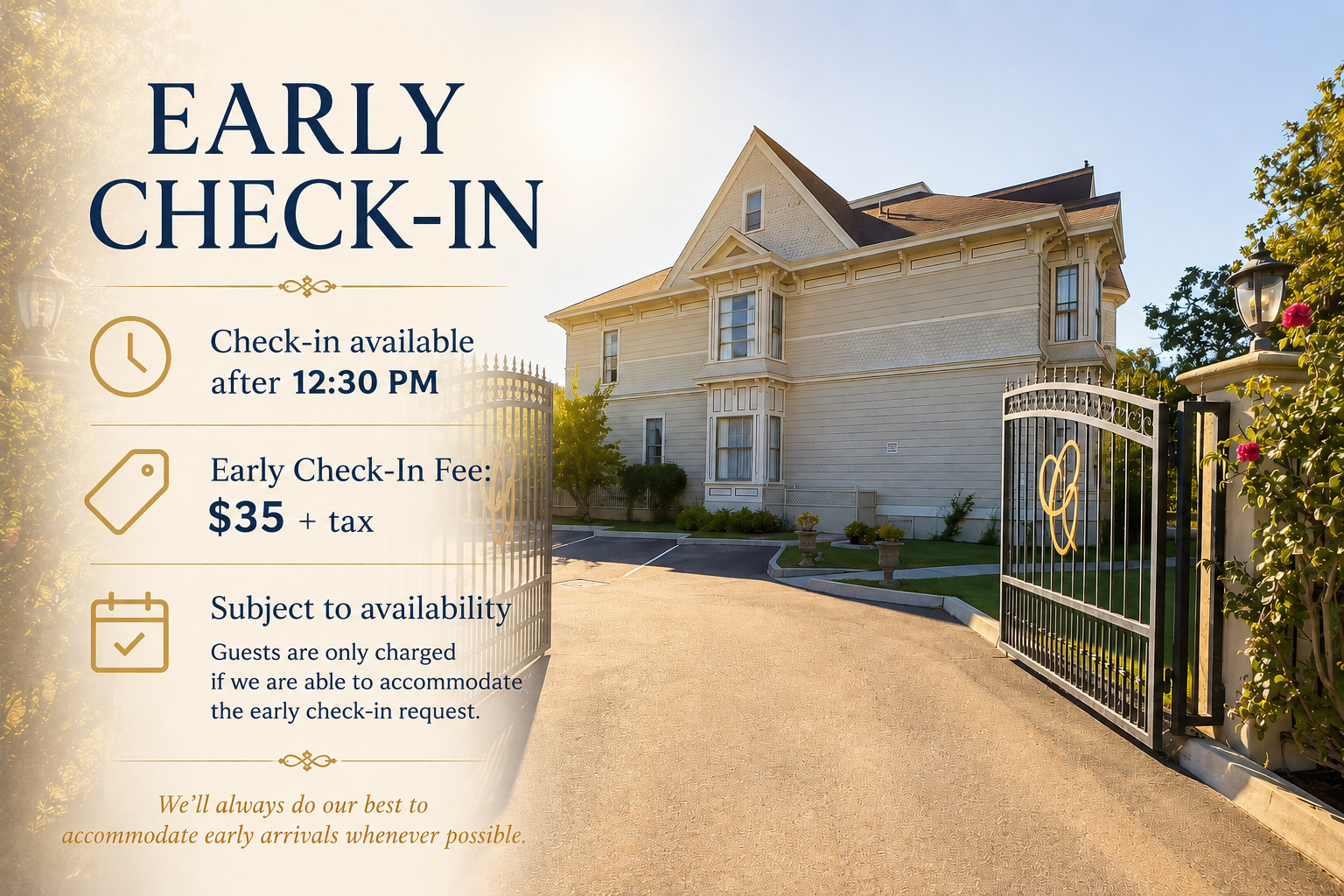 Image for Early Check IN