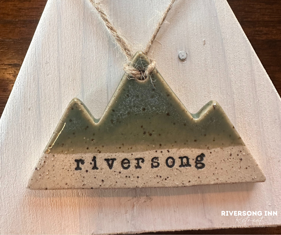Image for Riversong Mountain Ornament in Green
