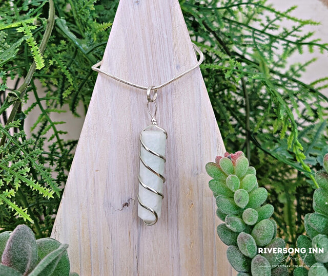 Image 1 for Gemstone Point Coil Pendant