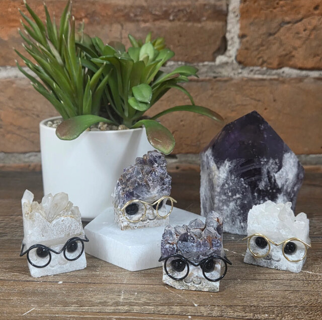Image 1 for Mini Druzy Crystal Cuties w/Glasses -Variants