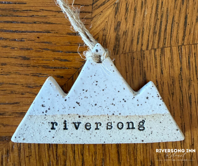 Image 1 for Riversong Mountain Ornament in White
