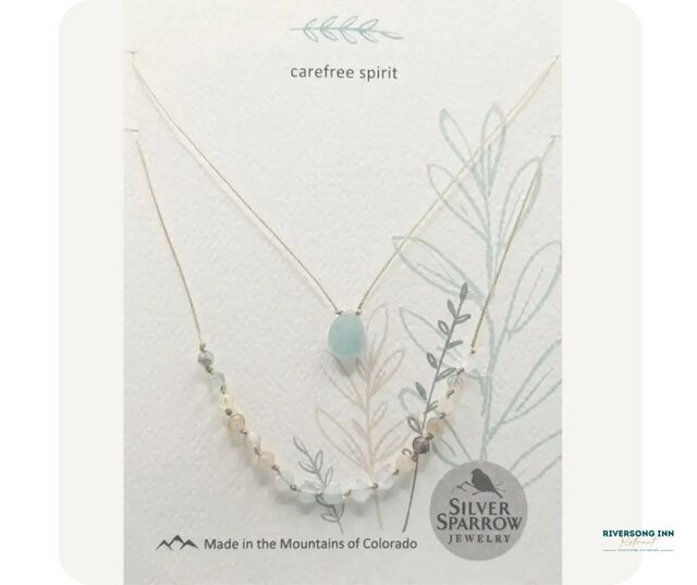 Image 1 for Aquamarine Double Layer Drop Necklace
