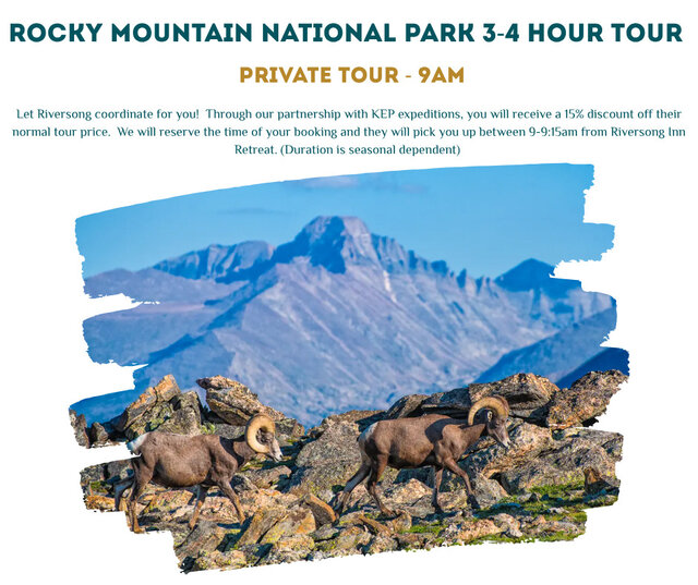 Image 1 for RMNP Private 4 Hour Tour - 9am ($316.20 includes up to 4 people of your choice)