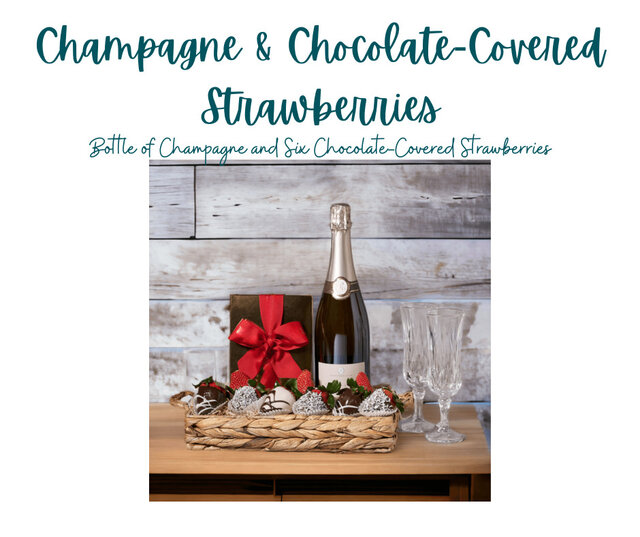 Image 1 for Champagne and Chocolate Covered Strawberries - $75.20