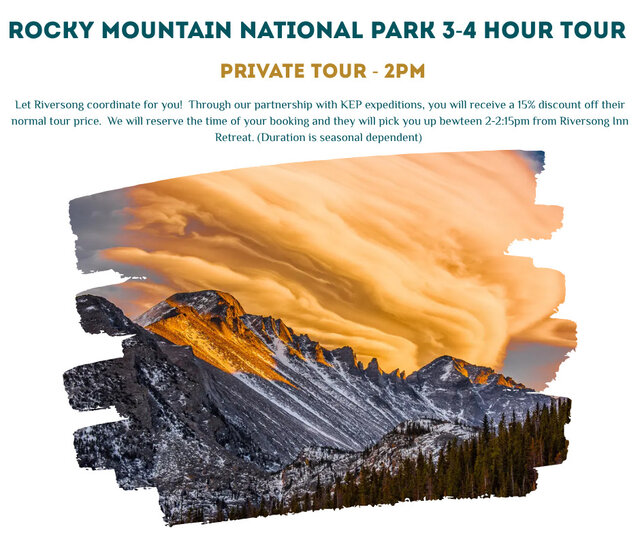 Image 1 for RMNP Private 4 Hour Tour - 2 pm ($316.20 includes up to 4 people of your choice)